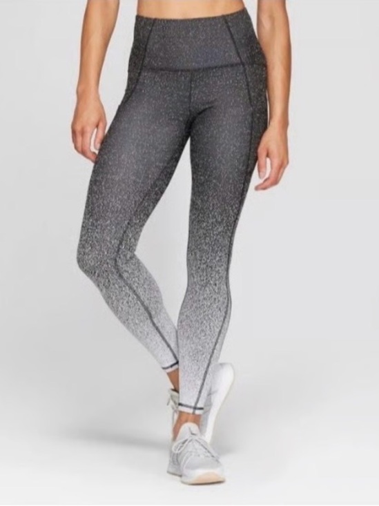 C9 by Champion Pants - C9 BY CHAMPION ATHLETIC WORKOUT LEGGINGS SPECKLED OMBRÉ DESIGN SIDE POCKETS LG
